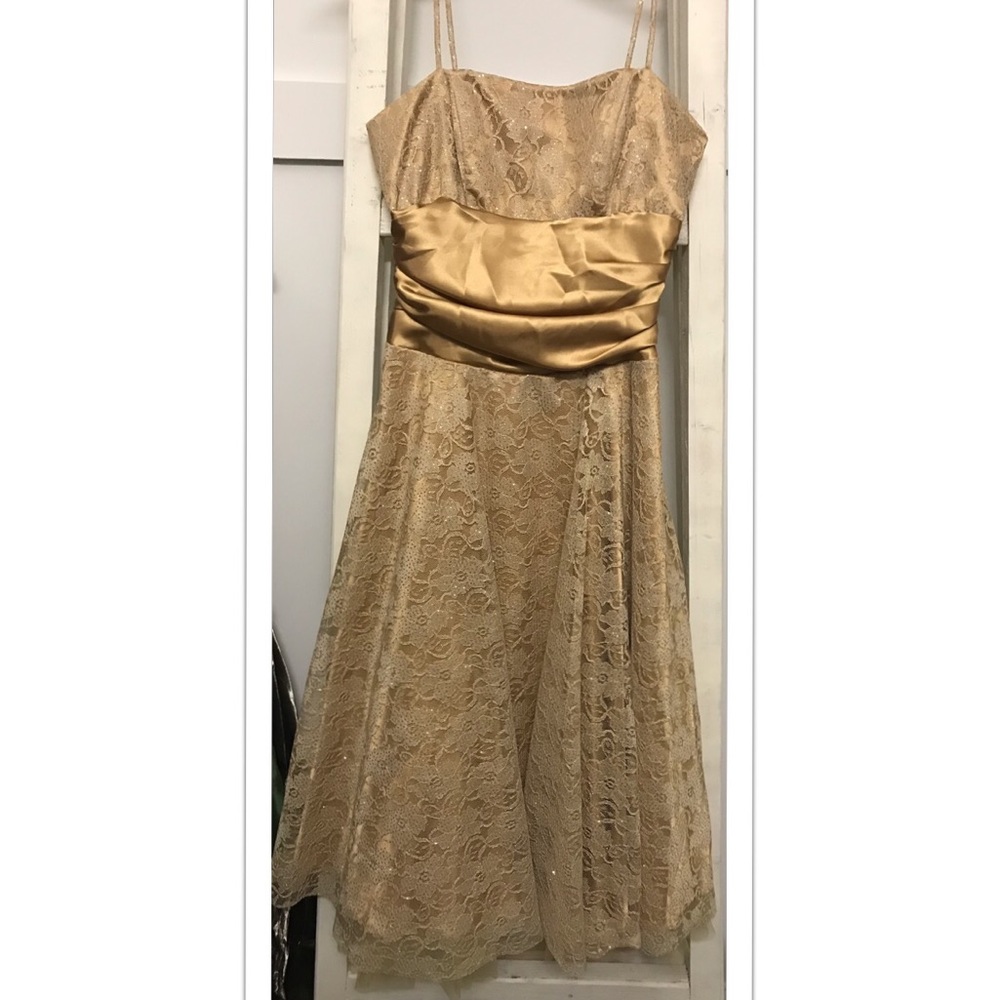 Gorgeous gold lace dress